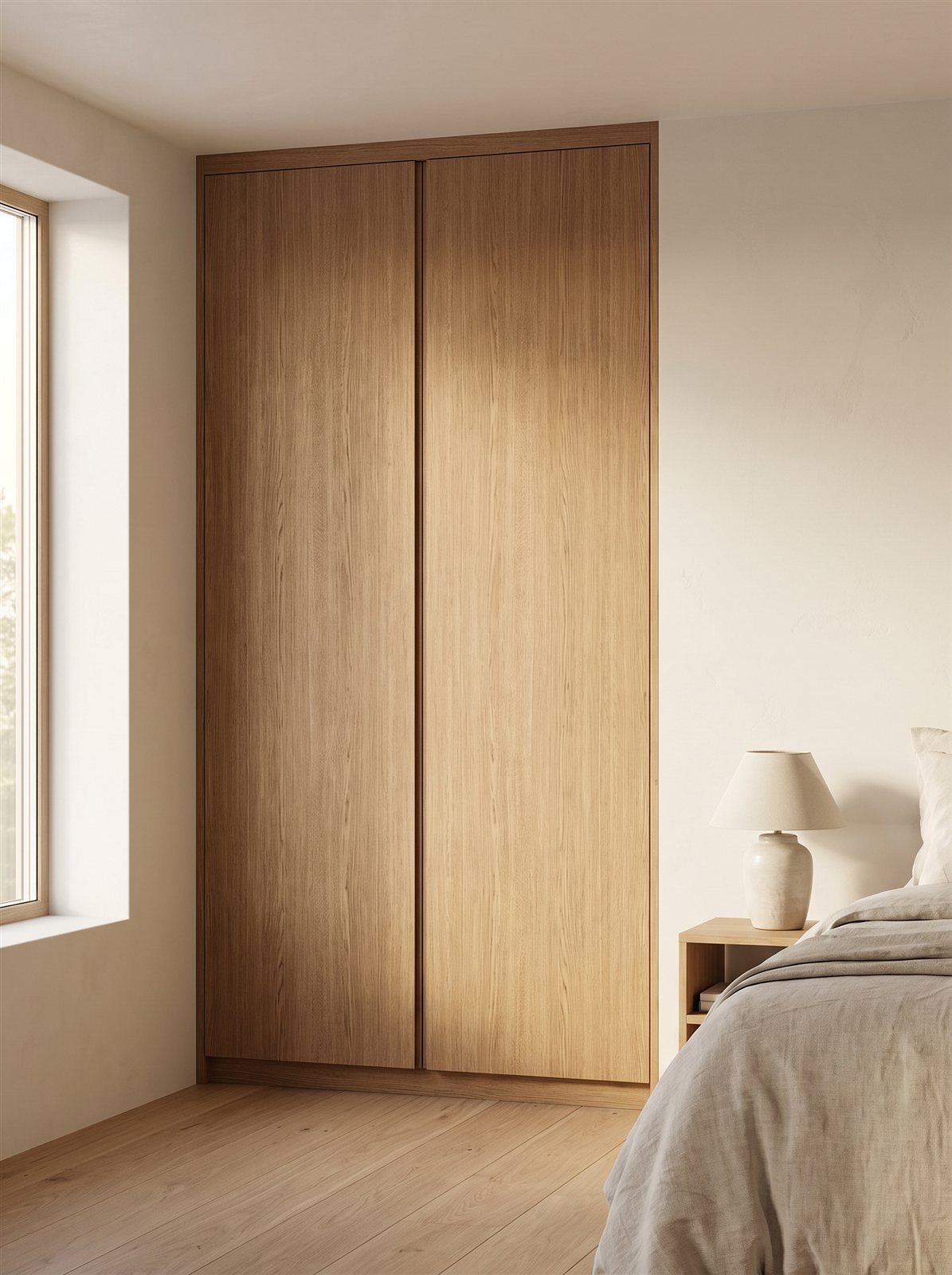 Bourbon Oak fronten voor IKEA PAX 100×236 cm — visualisatie
