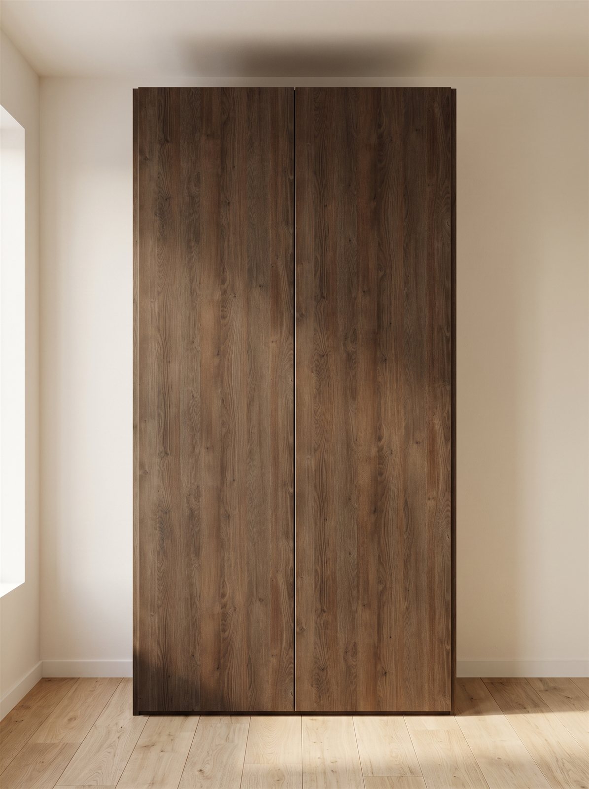 Smoked Oak fronten voor IKEA PAX 100×201 cm — visualisatie