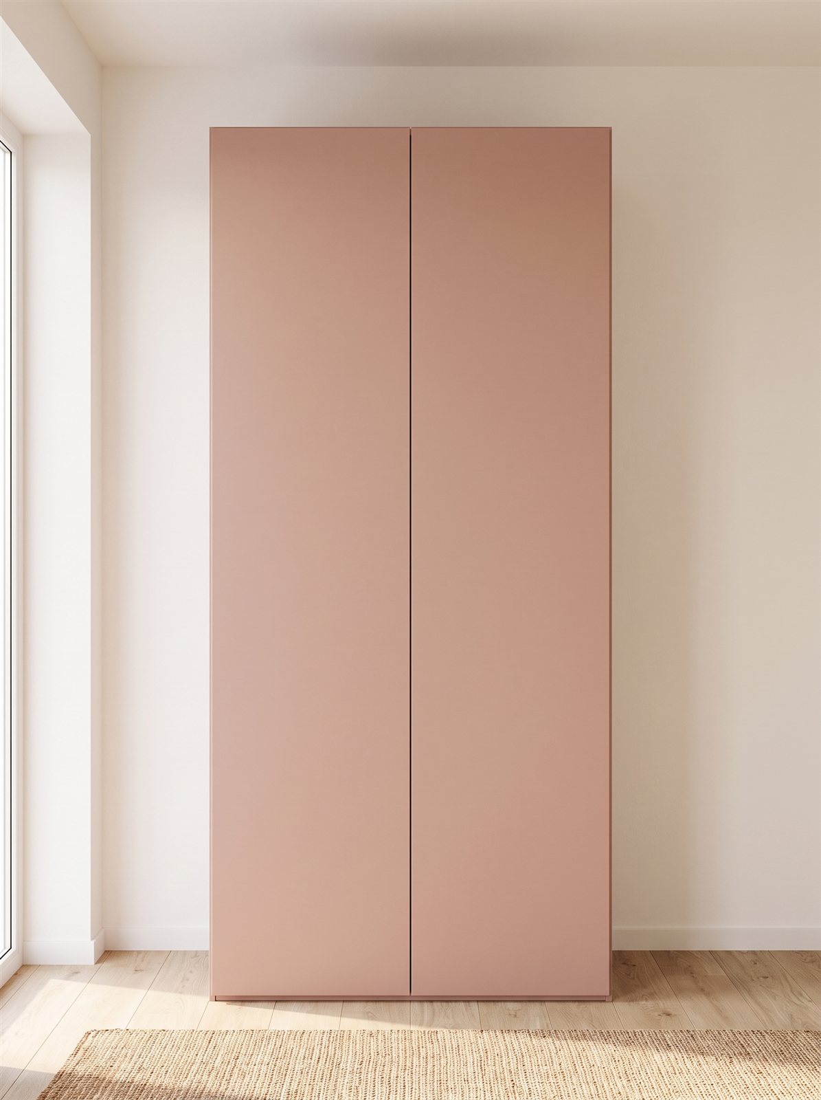 Peach Blush fronten voor IKEA PAX 100×201 cm — visualisatie