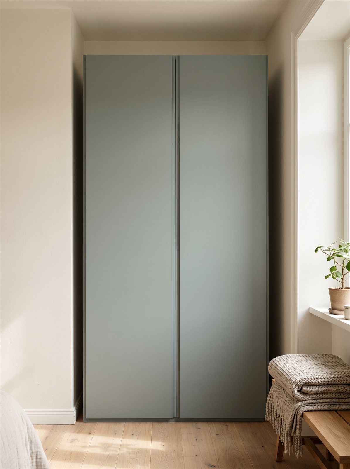 Fjord Mist fronten voor IKEA PAX 100×201 cm — visualisatie