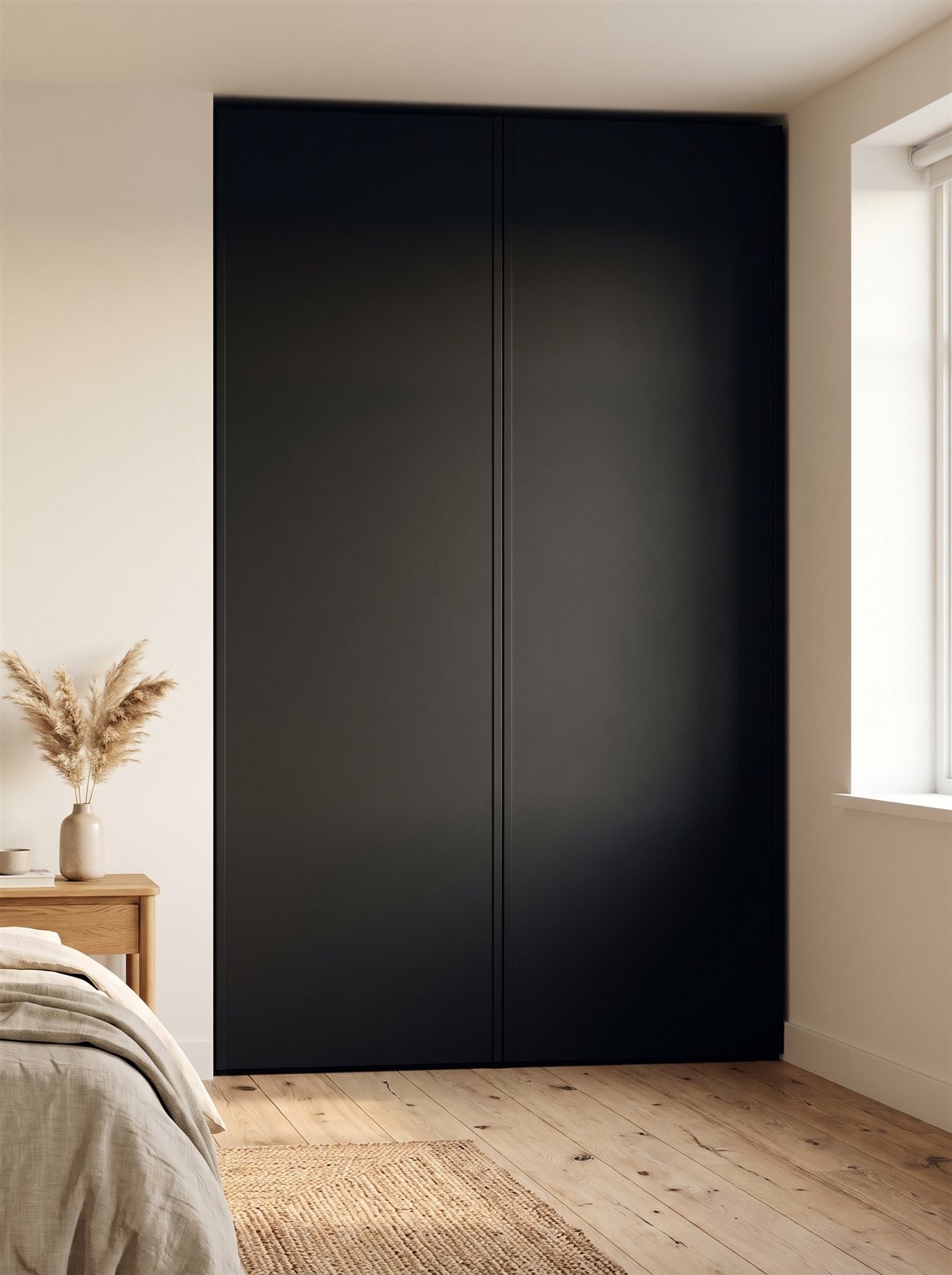 Midnight Oak fronten voor IKEA PAX 100×201 cm — visualisatie