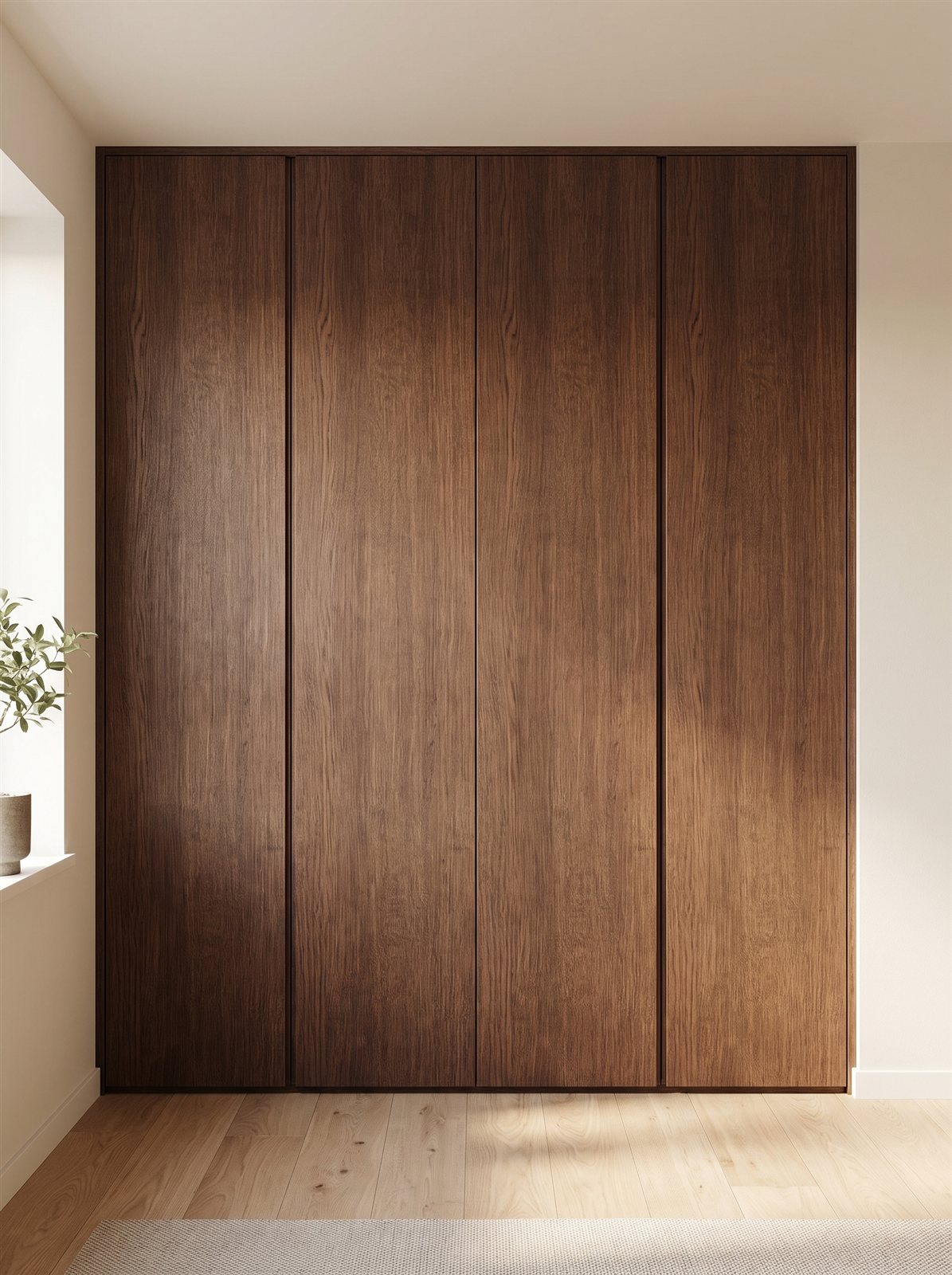 Cocoa Oak fronten voor IKEA PAX 200×236 cm — visualisatie