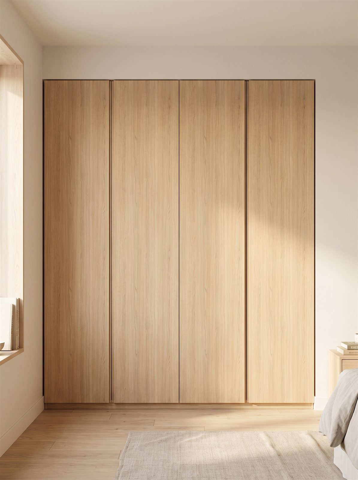 Dune Oak fronten voor IKEA PAX 200×236 cm — visualisatie