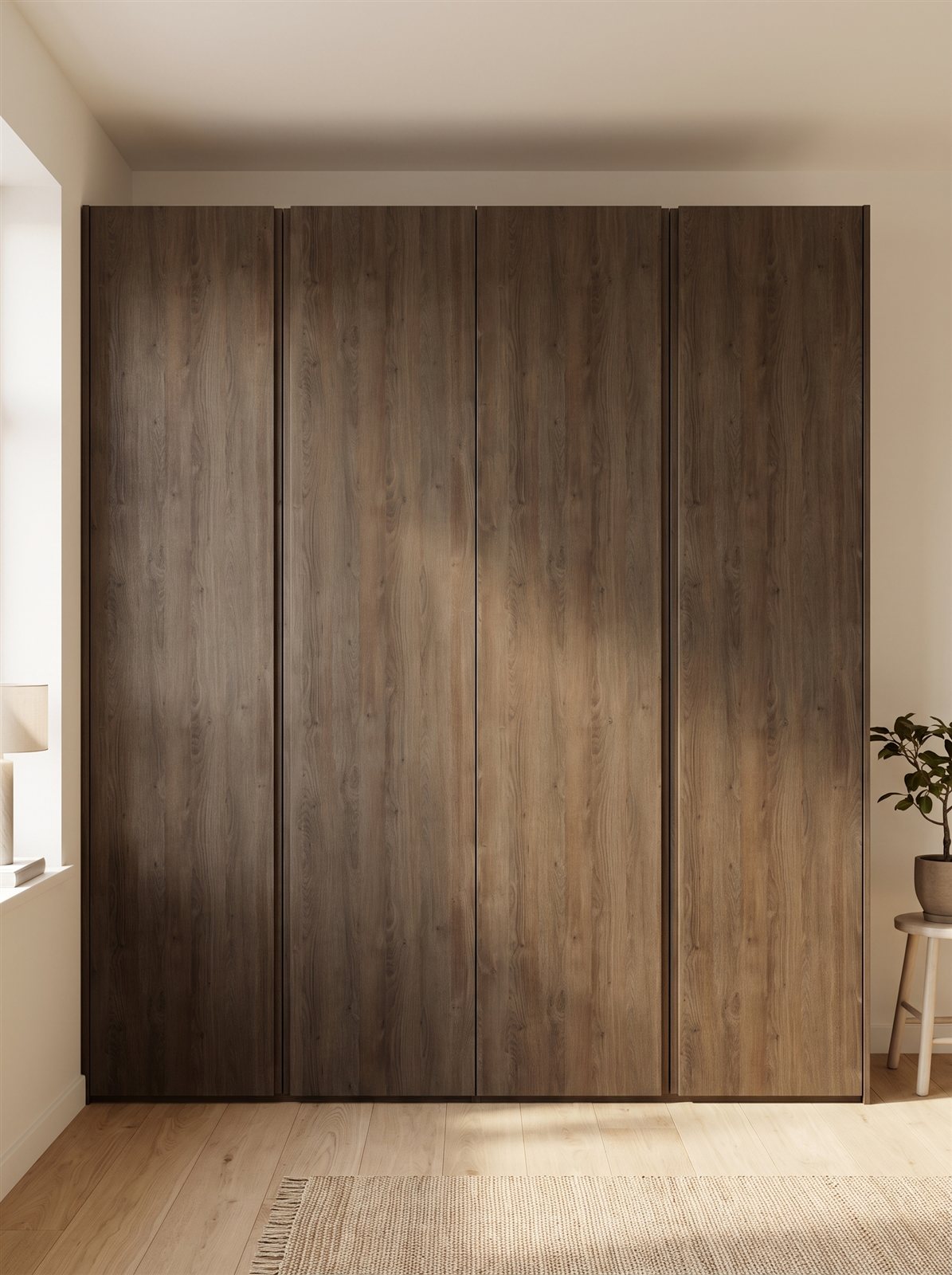 Smoked Oak fronten voor IKEA PAX 200×236 cm — visualisatie