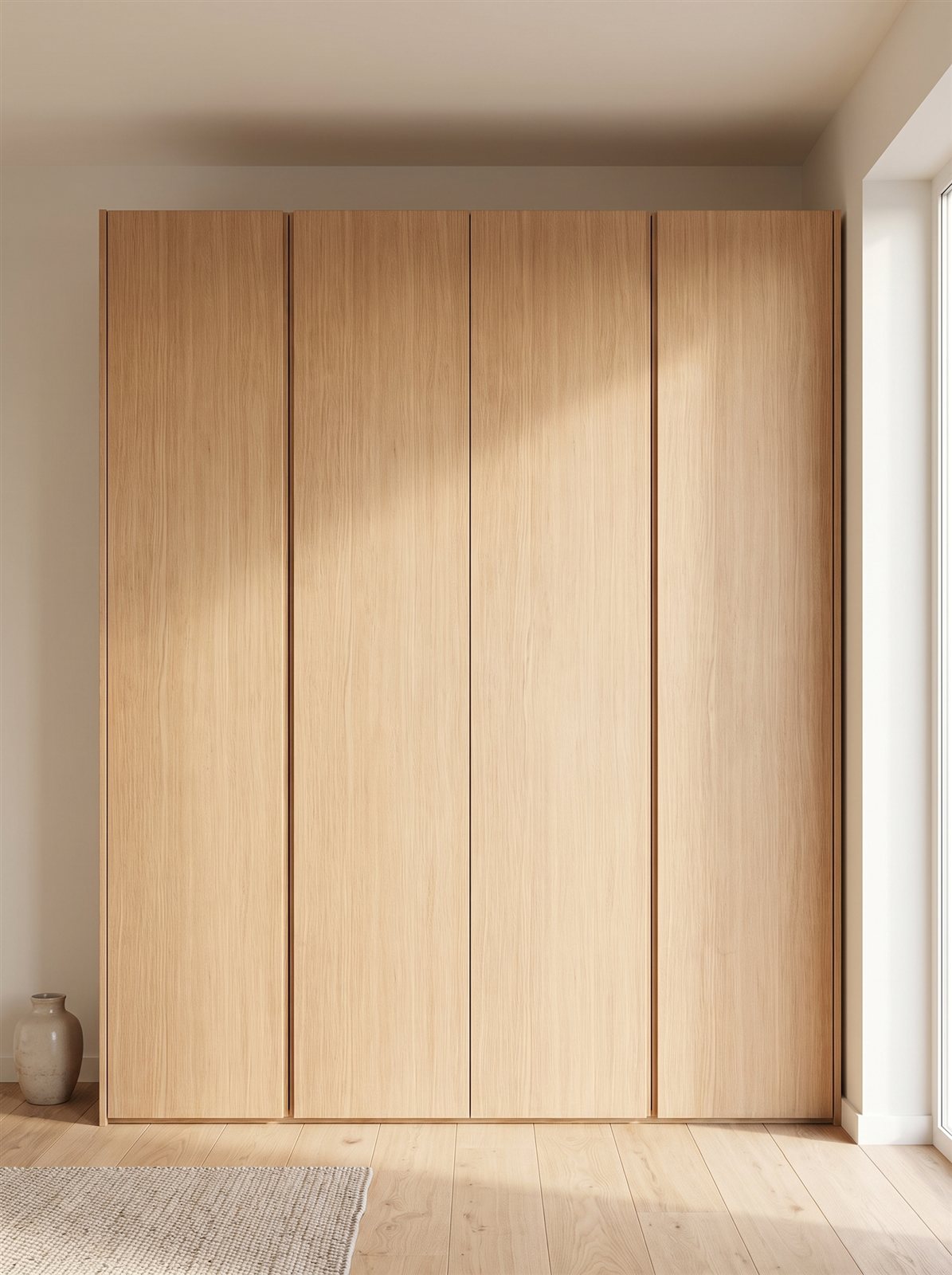 Porcelain Oak fronten voor IKEA PAX 200×201 cm — visualisatie
