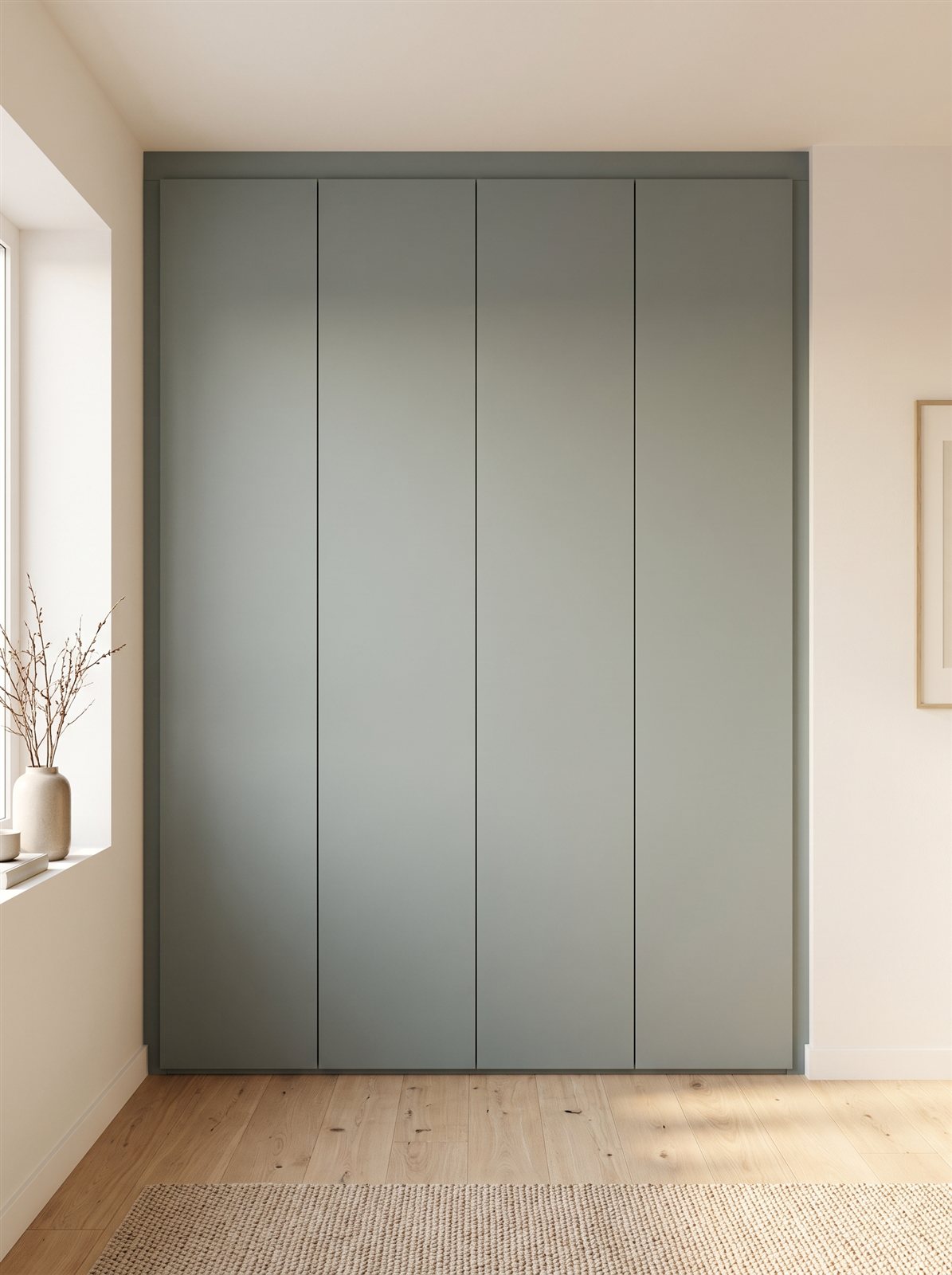 Fjord Mist fronten voor IKEA PAX 200×201 cm — visualisatie