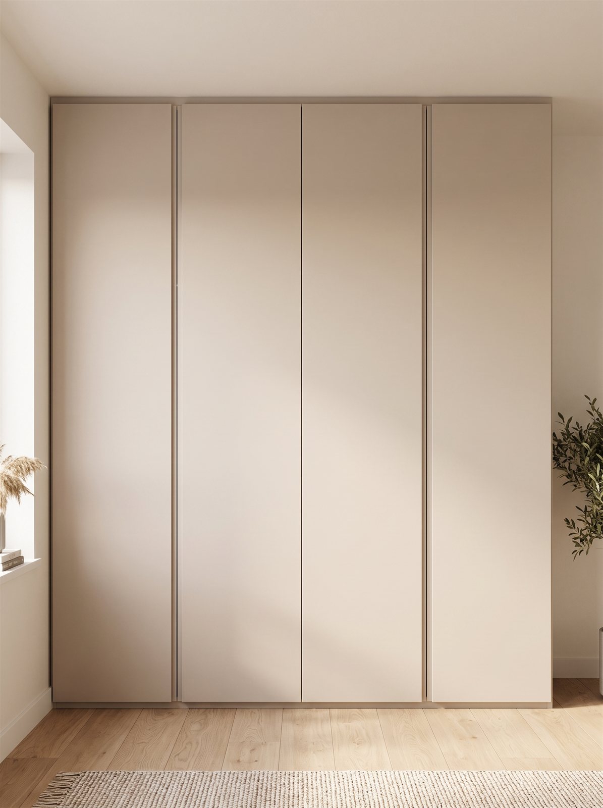 Cashmere Stone fronten voor IKEA PAX 200×201 cm — visualisatie