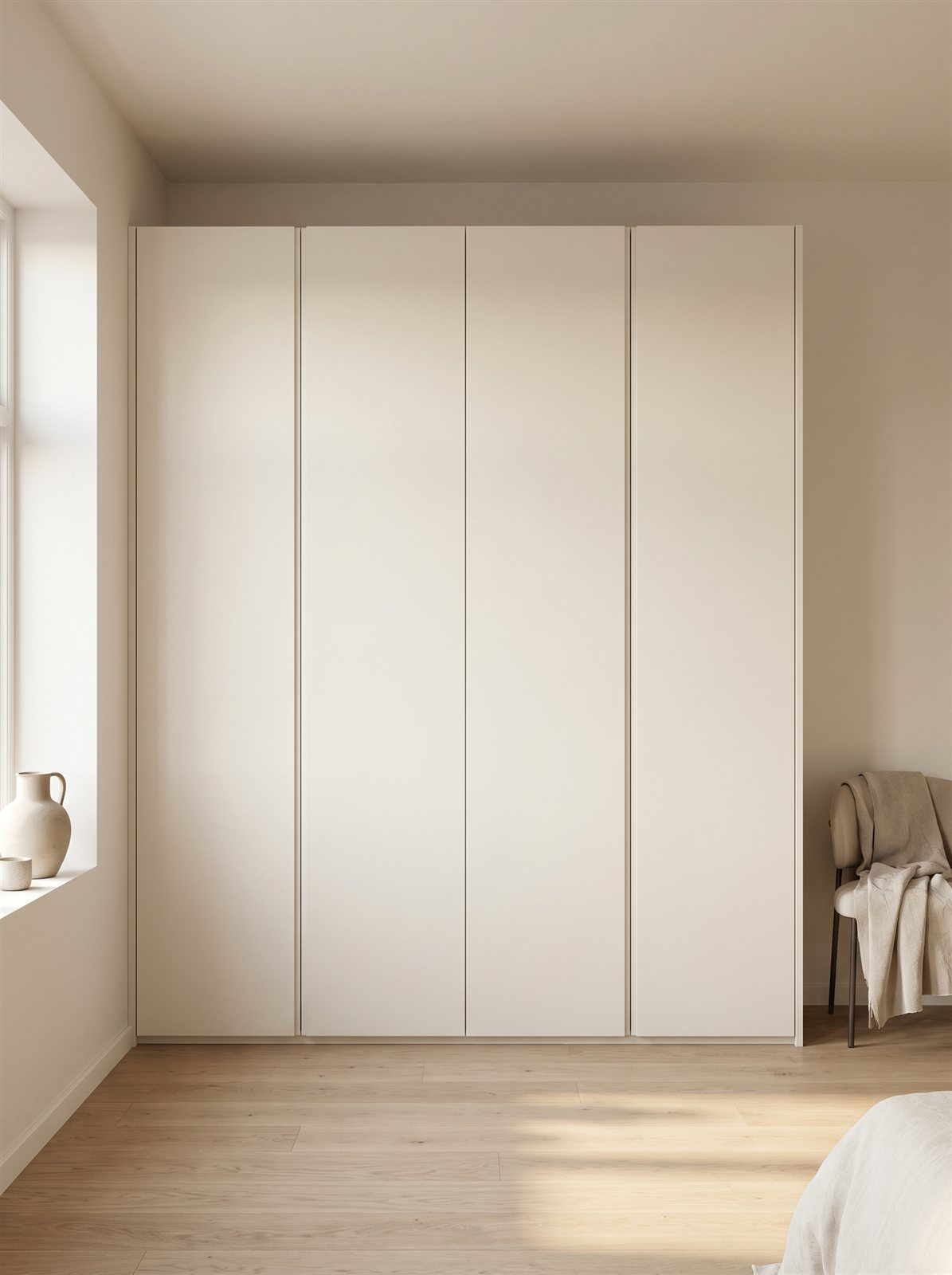 Chalk White fronten voor IKEA PAX 200×236 cm — visualisatie