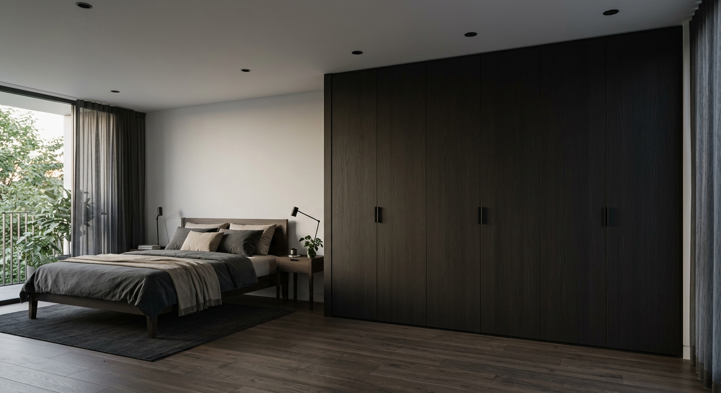 Modern minimalistisch in Midnight Oak
