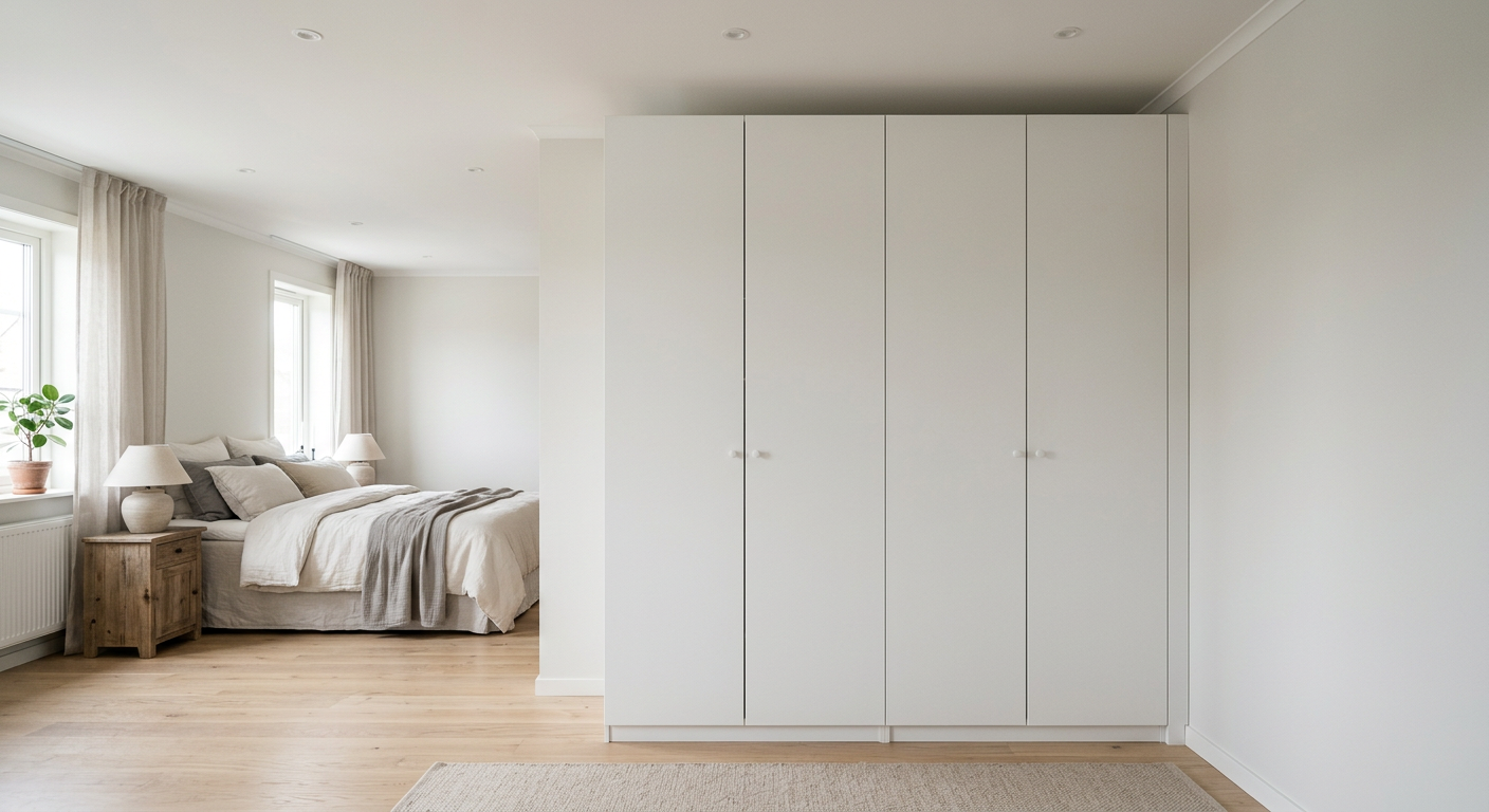 Scandinavische slaapkamer in Chalk White